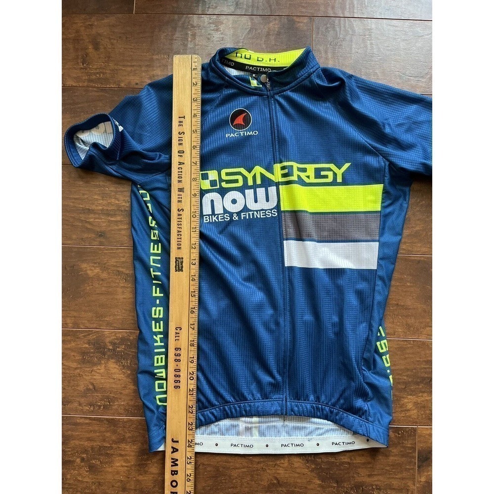 Pactimo Cycling Synergy Now Sponsor Short Sleeve Full Zip Jersey Size M - Picture 6 of 9